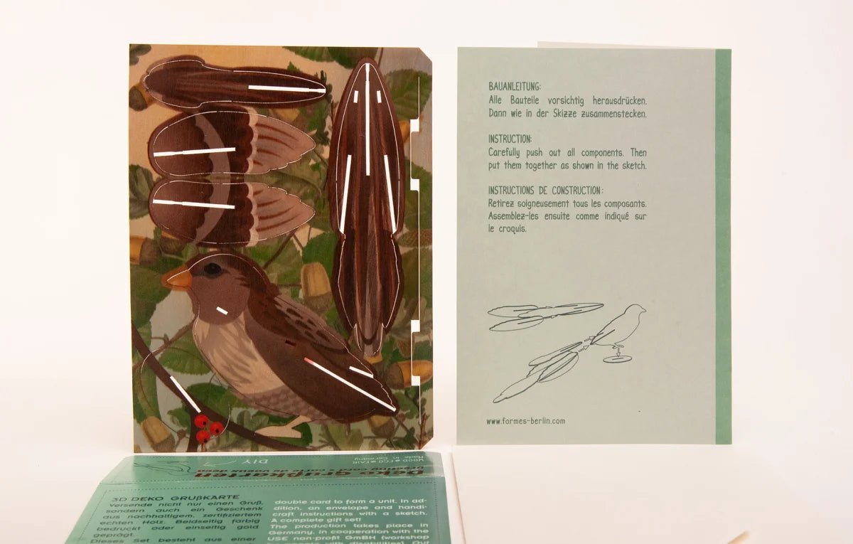 3D Greeting Card: Bird - Tales for Tadpoles