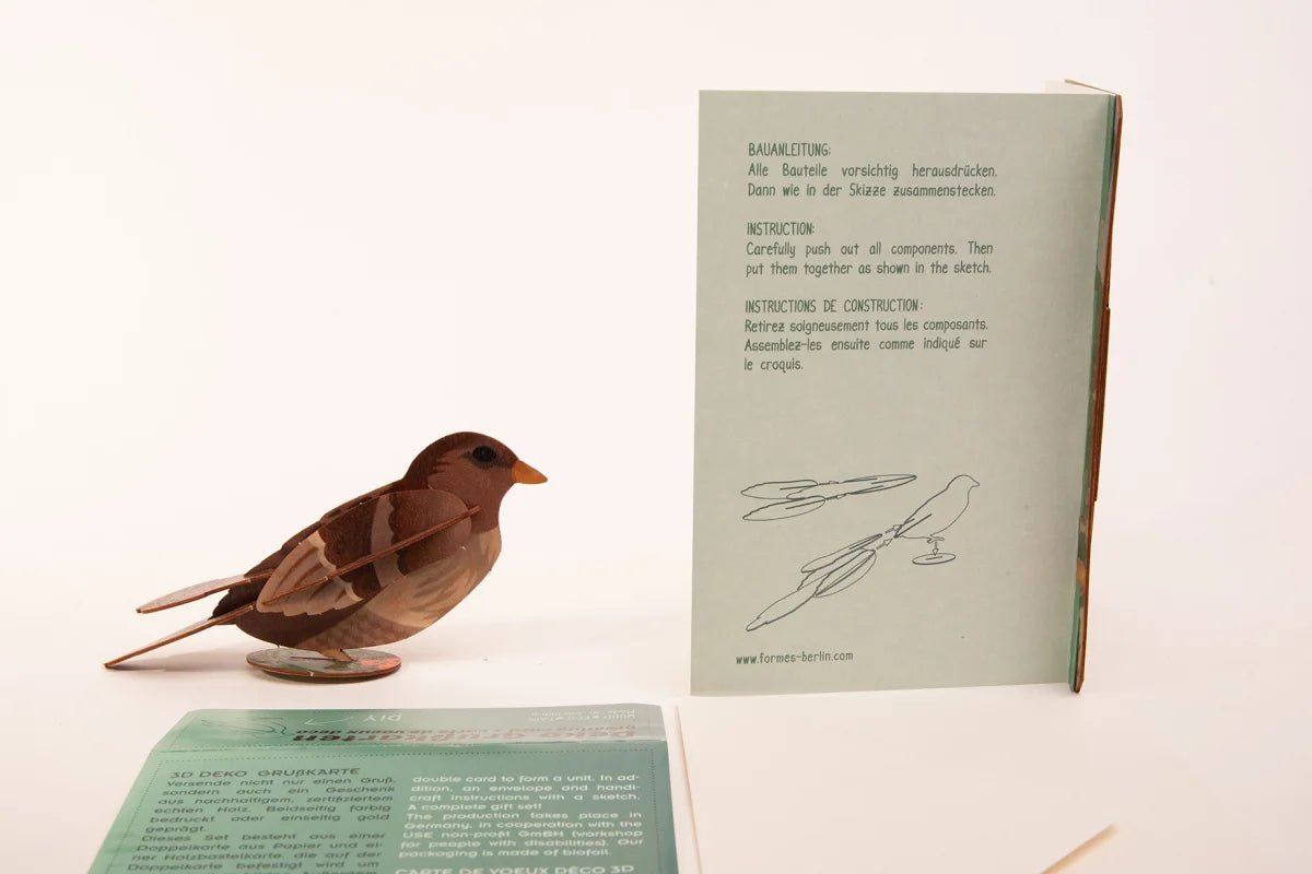 3D Greeting Card: Bird - Tales for Tadpoles