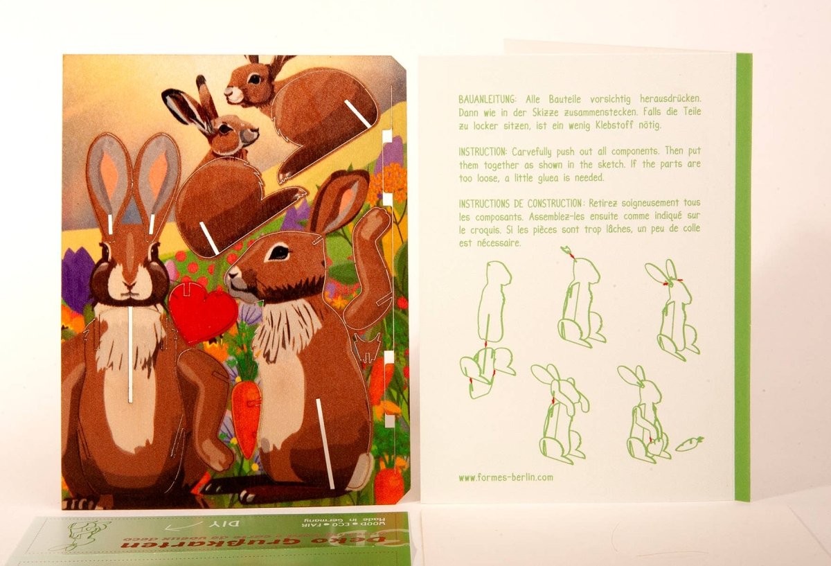 3D Greeting Card: Bunny - Tales for Tadpoles