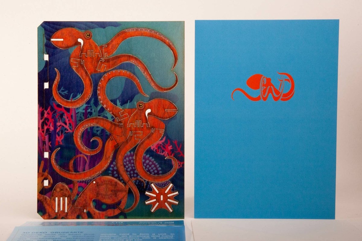 3D Greeting Card: Octopus - Tales for Tadpoles