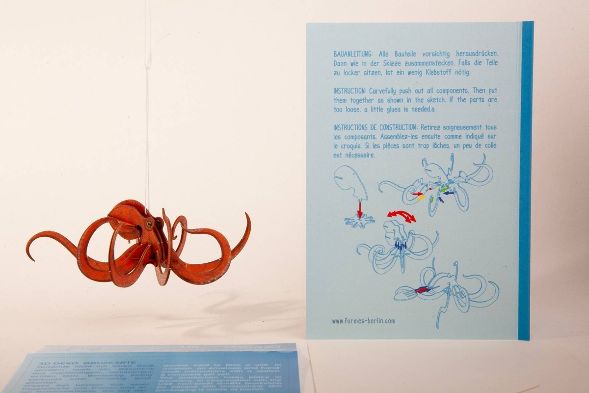 3D Greeting Card: Octopus - Tales for Tadpoles