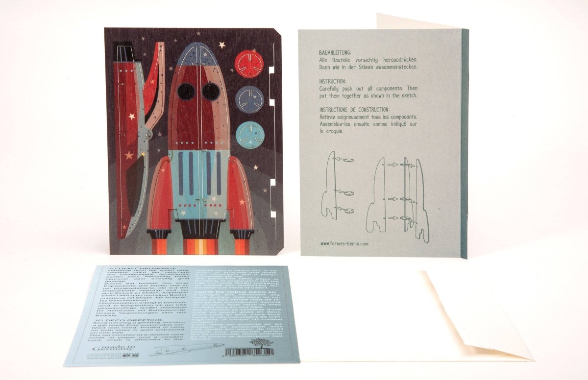 3D Greeting Card: Rocket - Tales for Tadpoles