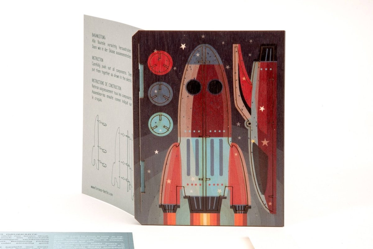 3D Greeting Card: Rocket - Tales for Tadpoles