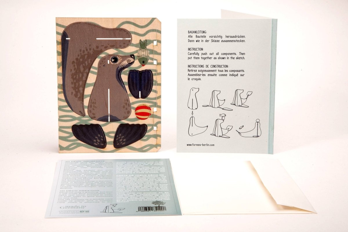 3D Greeting Card: Seal - Tales for Tadpoles