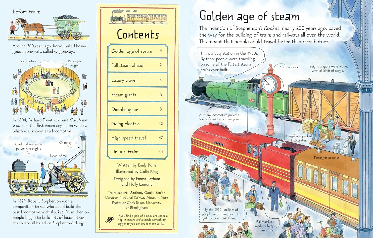 Emily Bene: See Inside - Trains, illustrated by Colin King