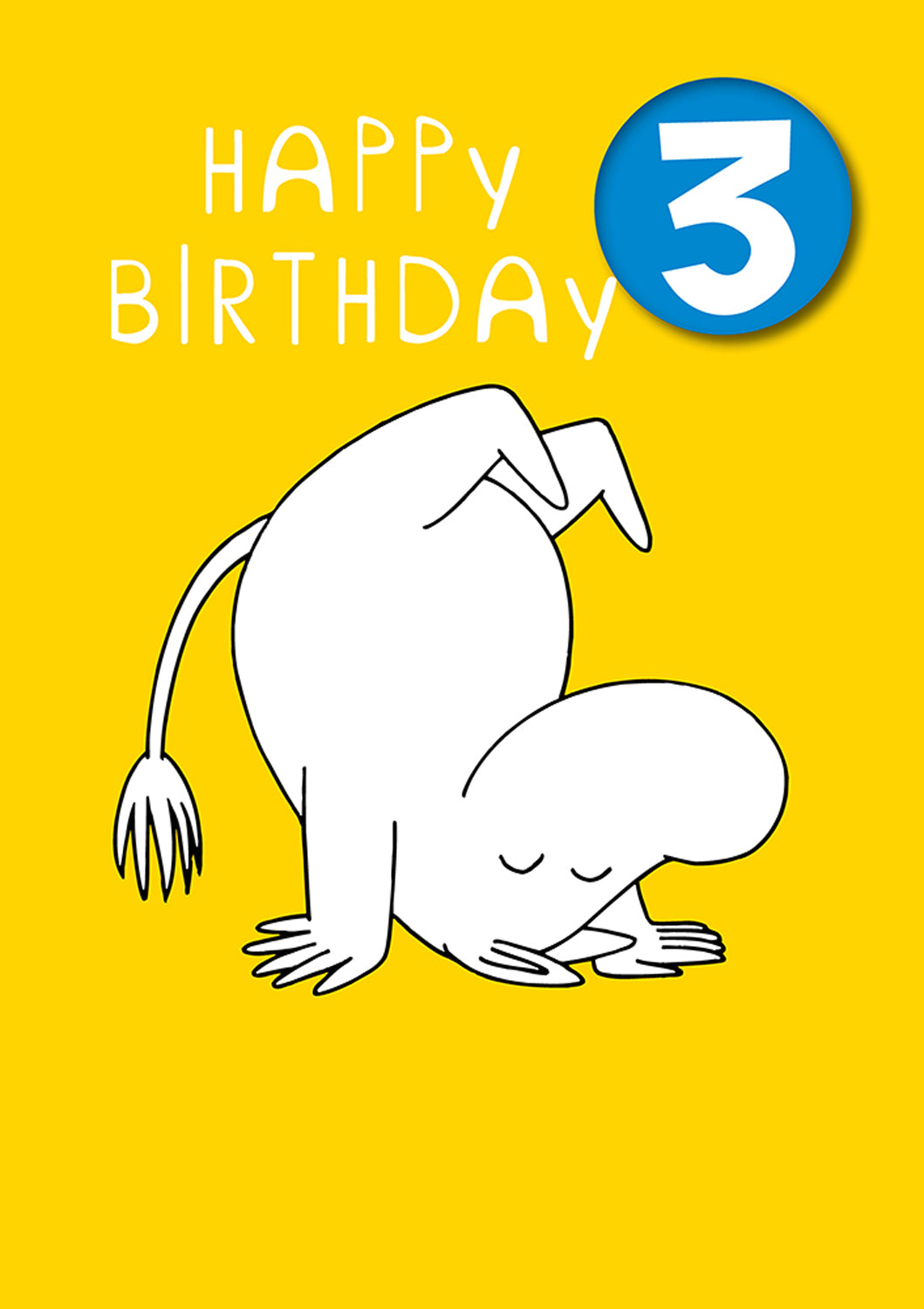 Greeting Card: Moomin - Happy Birthday Age 3 Badge