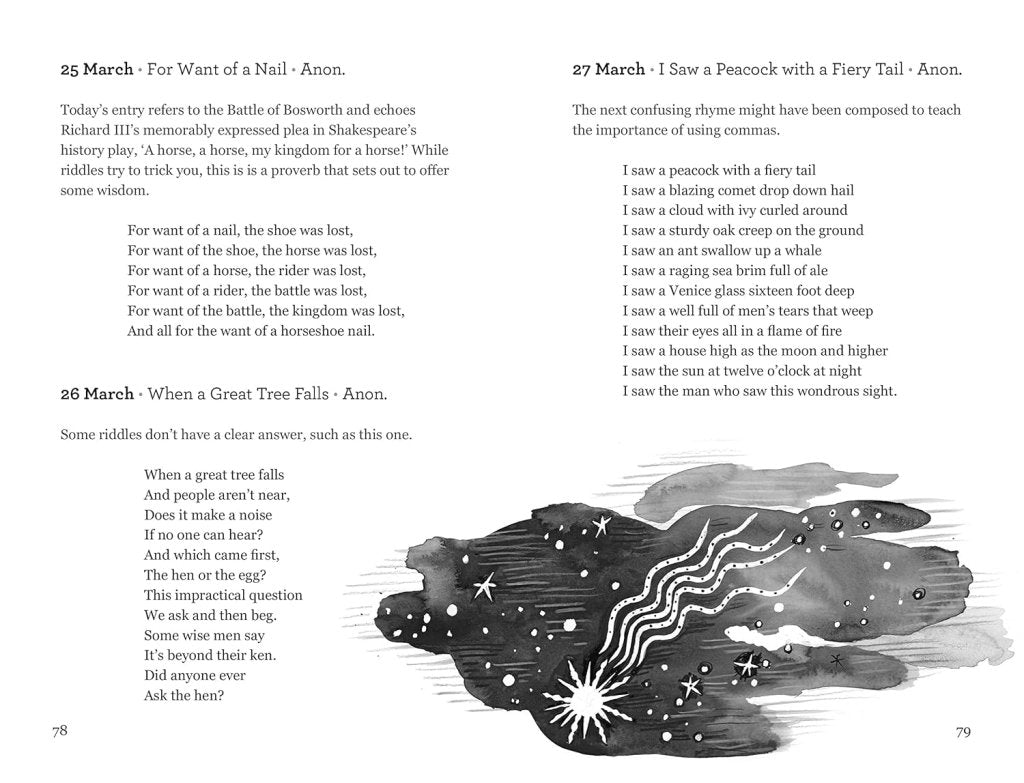 Allie Esiri (edited by): A Nursery Rhyme for Every Night of the Year, illustrated by Emily Faccini (Second - Hand) - Tales for Tadpoles