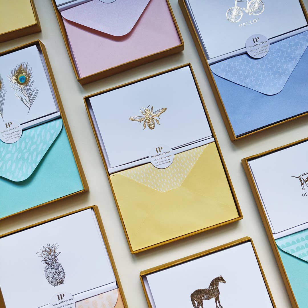 Boxed Set: Henrietta Press Greeting Cards - Bee - Tales for Tadpoles