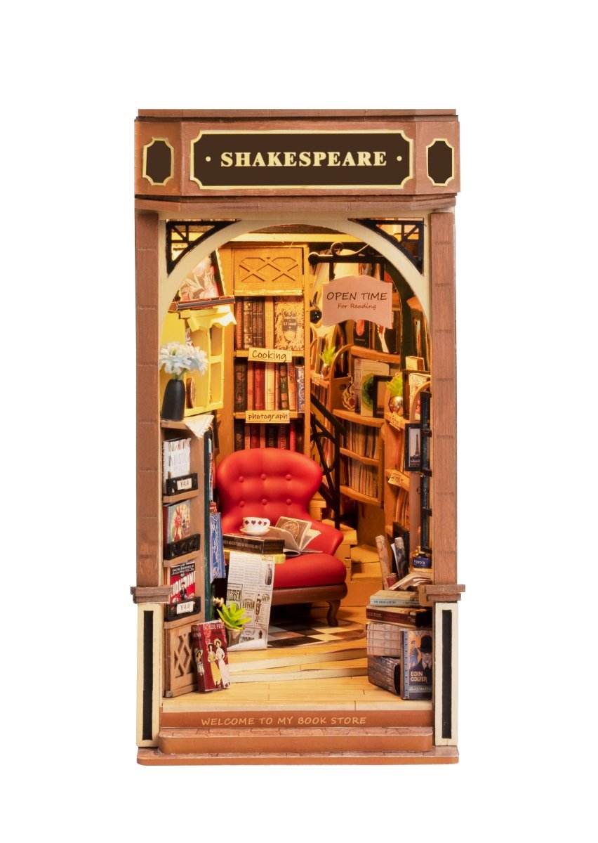 DIY Book Nook Kit: Shakespeare Bookstore - Tales for Tadpoles