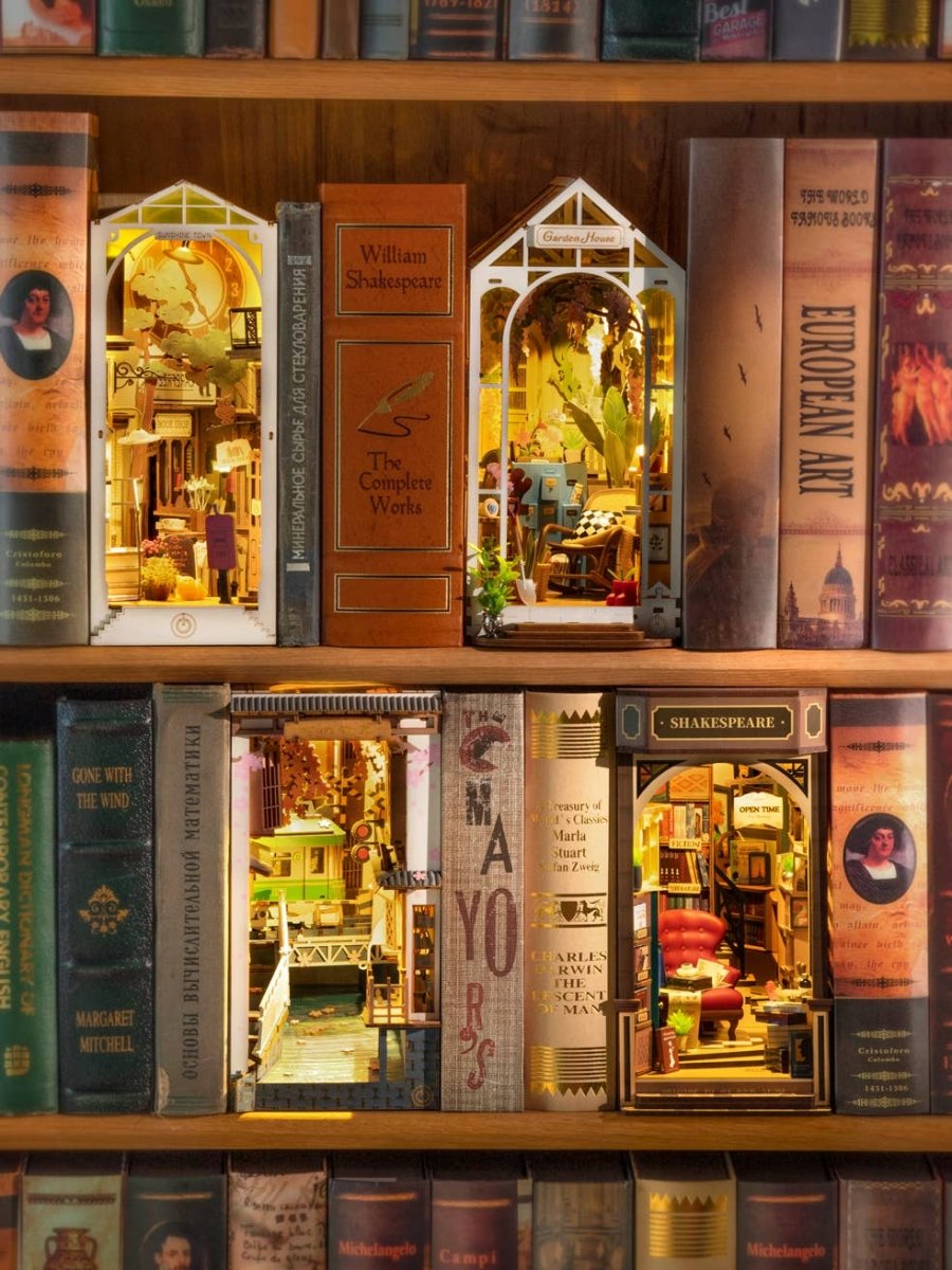 DIY Book Nook Kit: Shakespeare Bookstore - Tales for Tadpoles