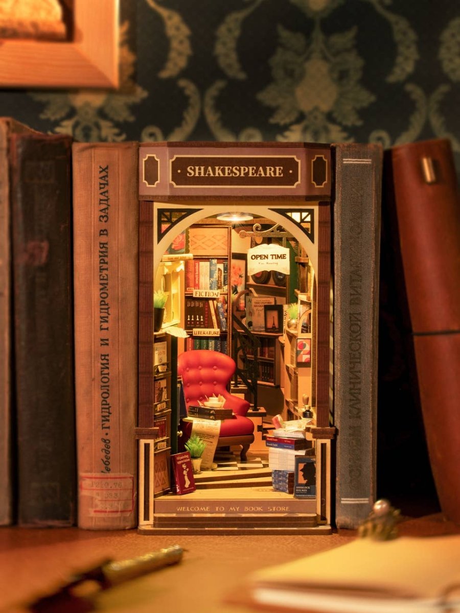 DIY Book Nook Kit: Shakespeare Bookstore - Tales for Tadpoles