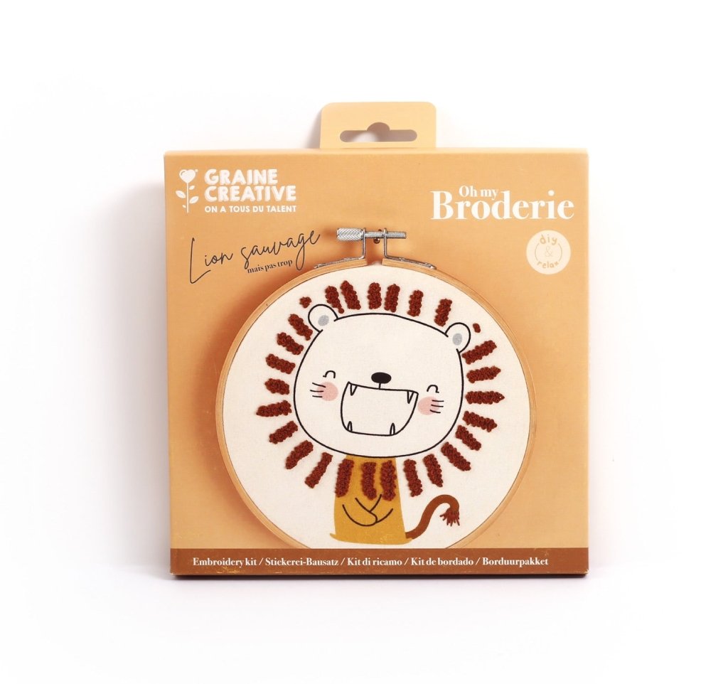 Embroidery Kit: Savage Lion - Tales for Tadpoles
