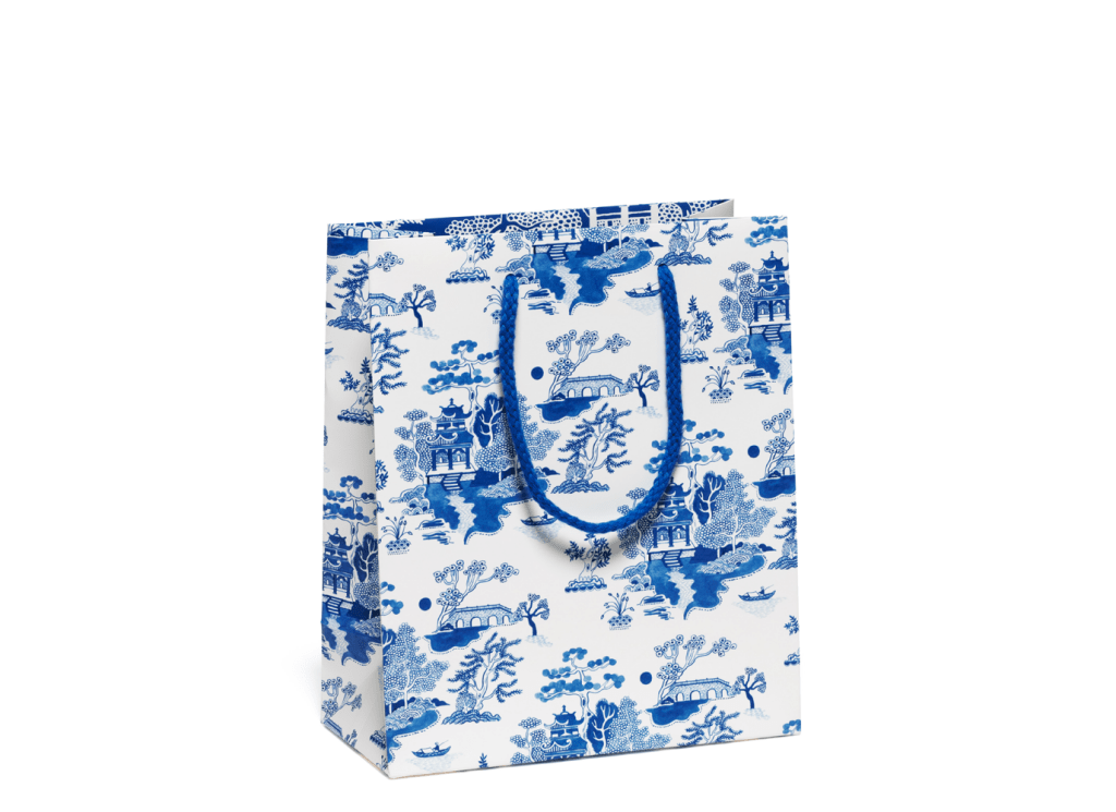 Gift Bag: Becca Stadtlander, Blue Chinoiserie (Medium) - Tales for Tadpoles