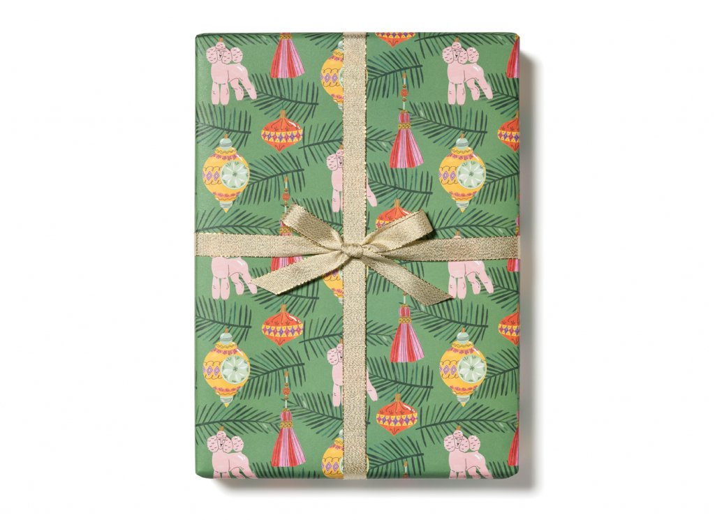 Gift Wrap: Bodil Jane - Christmas Poodle (Roll of 3 sheets) - Tales for Tadpoles
