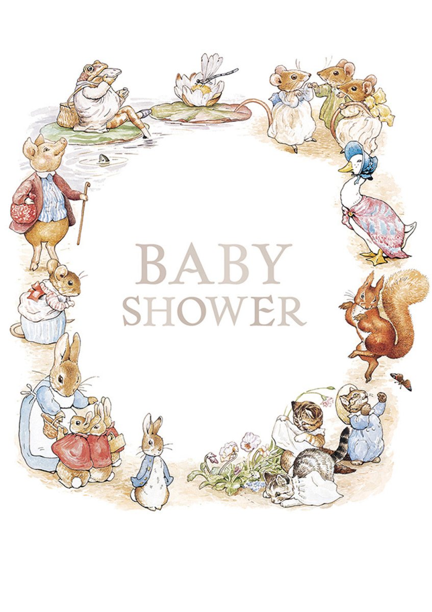 Greeting Card: Beatrix Potter - Baby Shower - Tales for Tadpoles