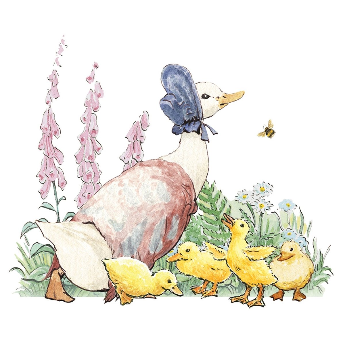 Greeting Card: Beatrix Potter - Jemima with Ducklings - Tales for Tadpoles