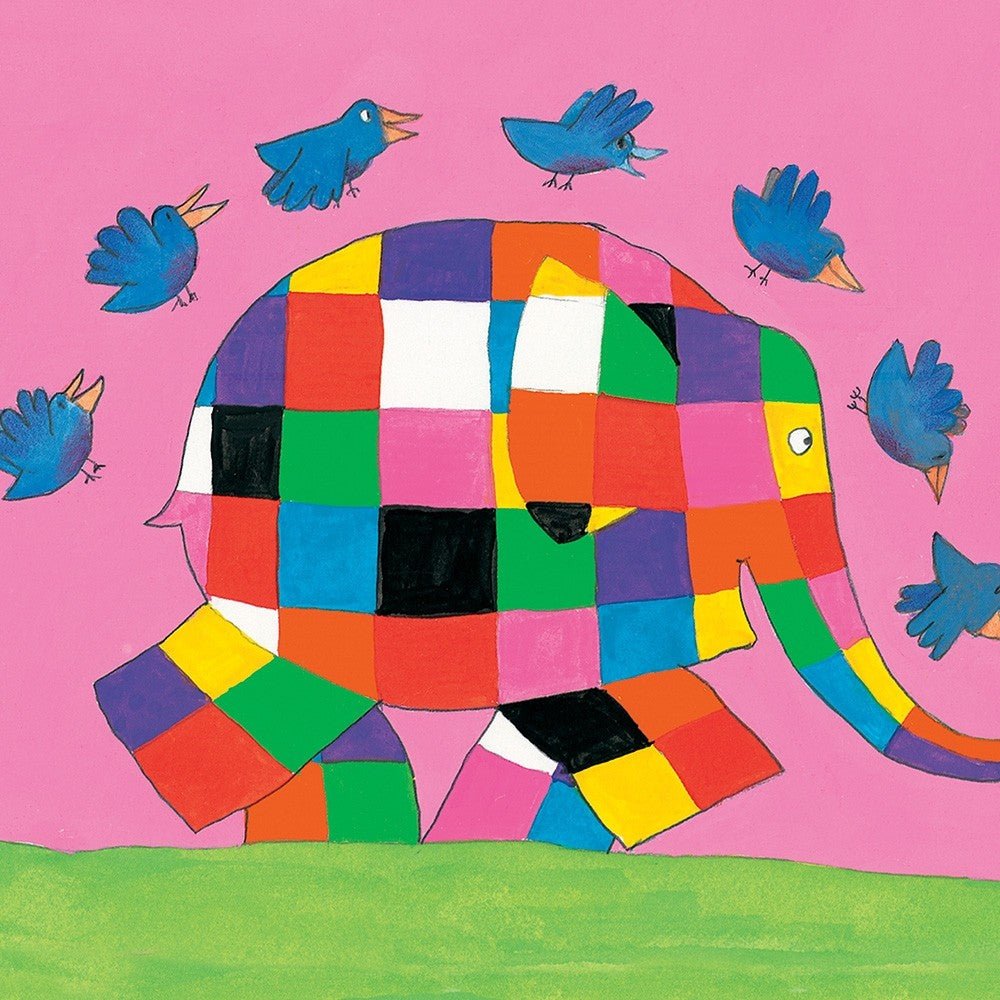 Greeting Card: Elmer - Flock of Birds - Tales for Tadpoles