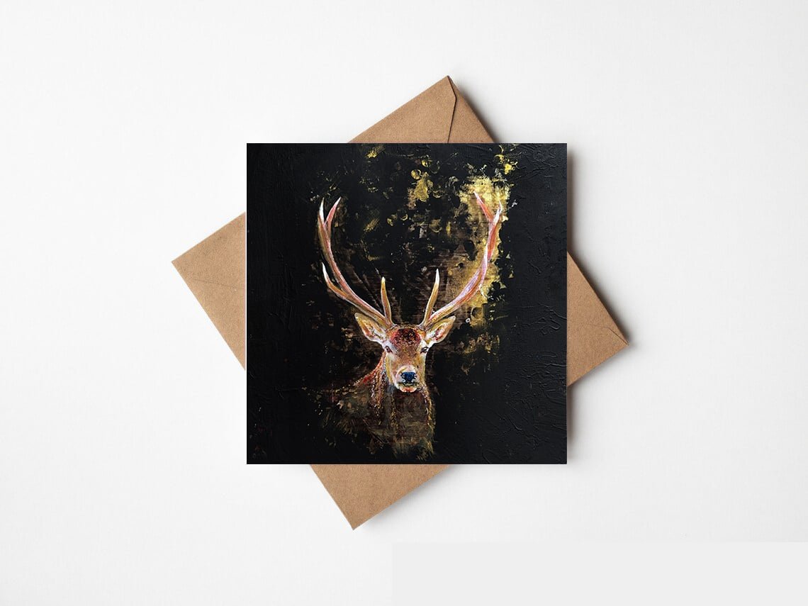 Greeting Card: Kelly Hood - Mystic Stag (Square) - Tales for Tadpoles