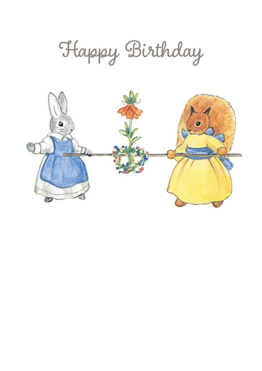 Greeting Card: Little Grey Rabbit - Happy Birthday with Squirrel - Tales for Tadpoles