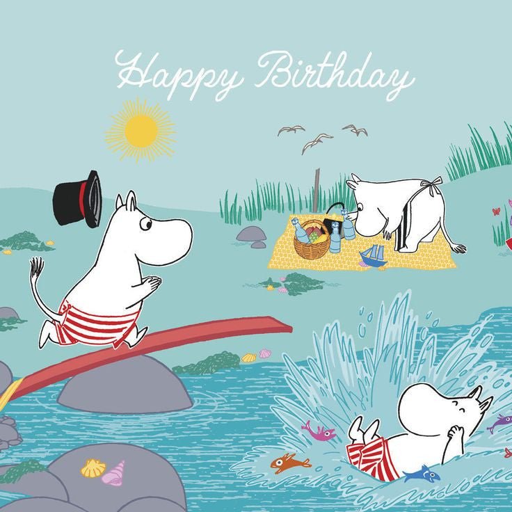Greeting Card: Moomin - Happy Birthday Splash - Tales for Tadpoles