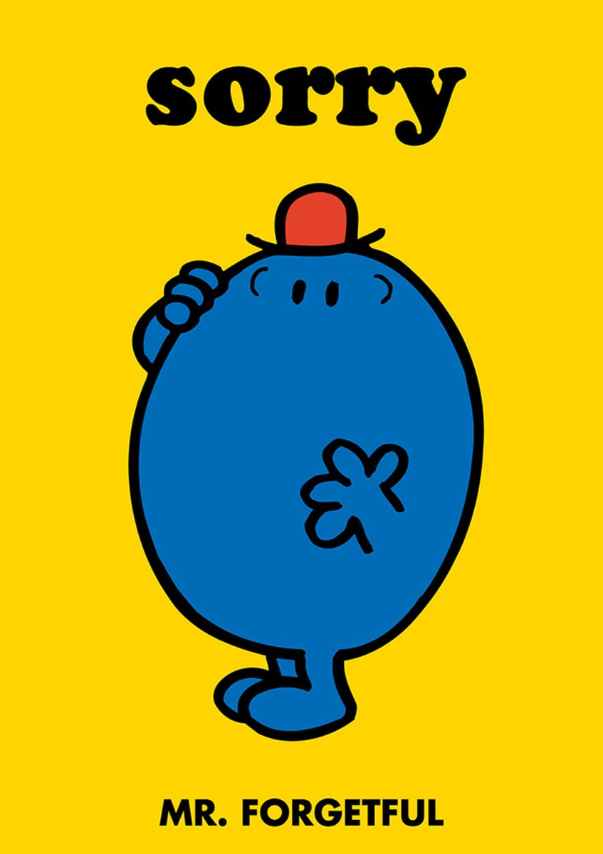 Greeting Card: Mr. Men and Little Miss - Sorry, Mr. Forgetful - Tales for Tadpoles