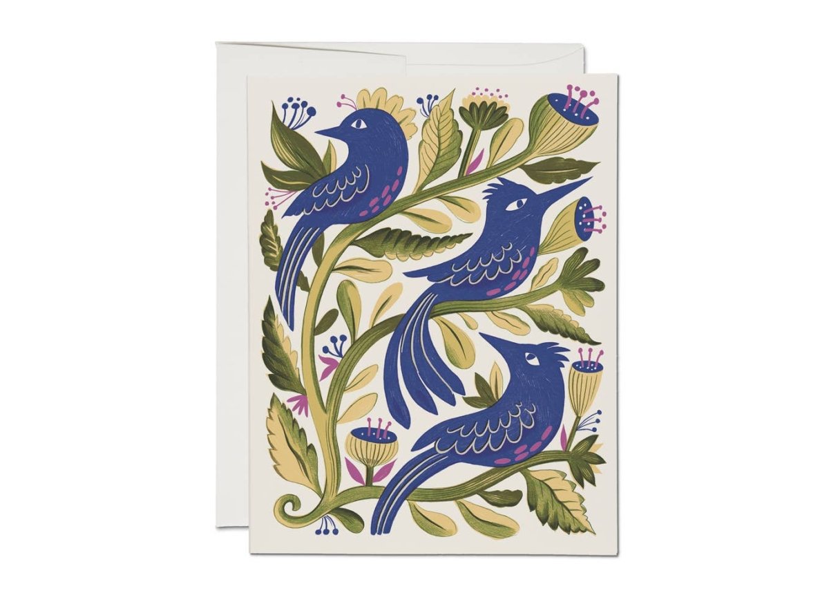 Greeting Cards: Melissa Castrillon - Purple Birds - Tales for Tadpoles