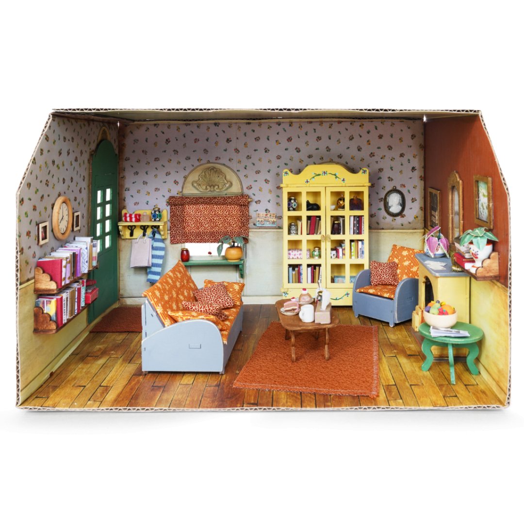 Mouse Mansion: Cardboard Room - Living Room - Tales for Tadpoles