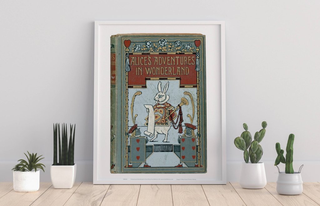 Print: Alice's Adventures In Wonderland, 1908 Book Cover - Tales for Tadpoles