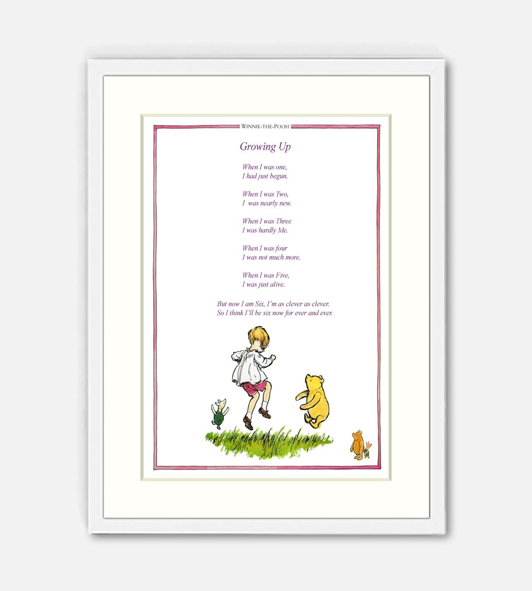 Print: Winnie the Pooh, Now I Am Six - Tales for Tadpoles