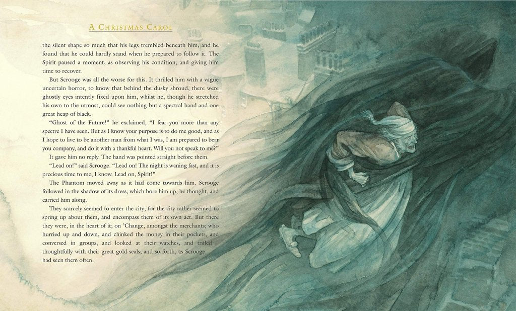 Charles Dickens: A Christmas Carol, illustrated by P.J. Lynch (Second - Hand) - Tales for Tadpoles