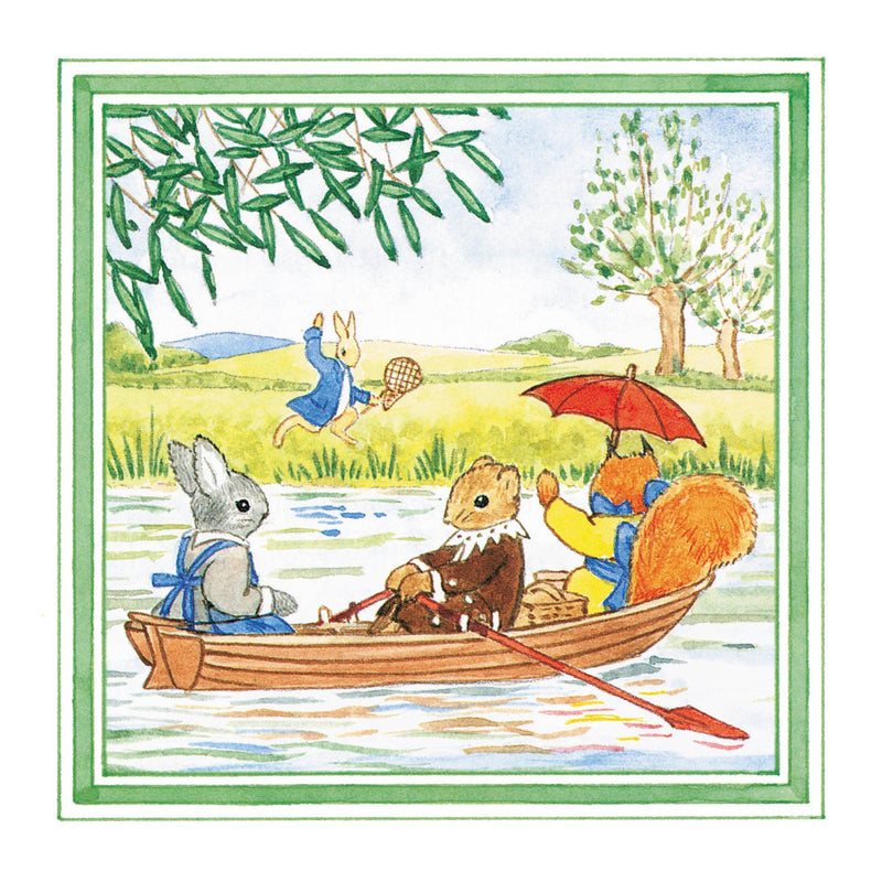 Greeting Card: Little Grey Rabbit - (Square) On the River