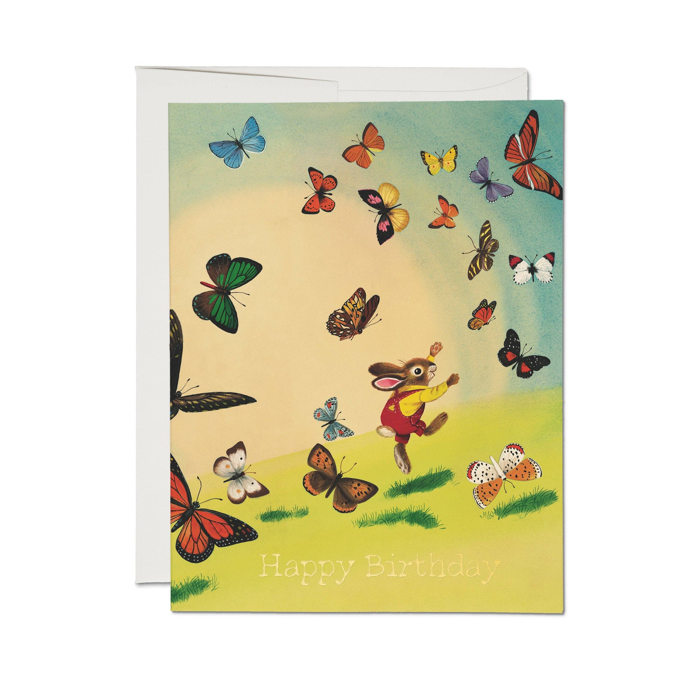 Greeting Card: Richard Scarry Bunny and Butterflies