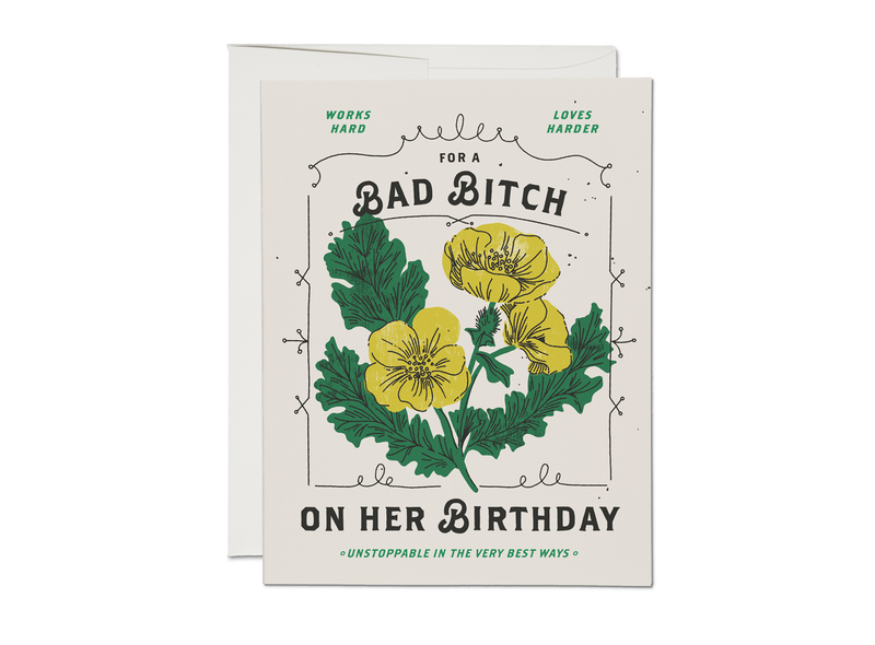 Greeting Card: Dylan Mierzwinski - Bad Bitch Birthday