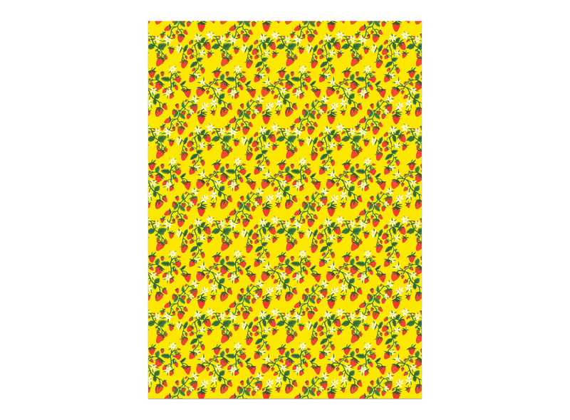 Gift Wrap: Krista Perry - Strawberry Patch (Roll of 3 Sheets)