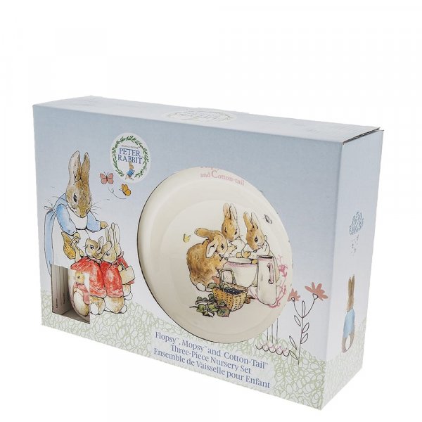 Beatrix Potter 3 Piece Nursery Set: Flopsy, Mopsy and Cotton-Tail