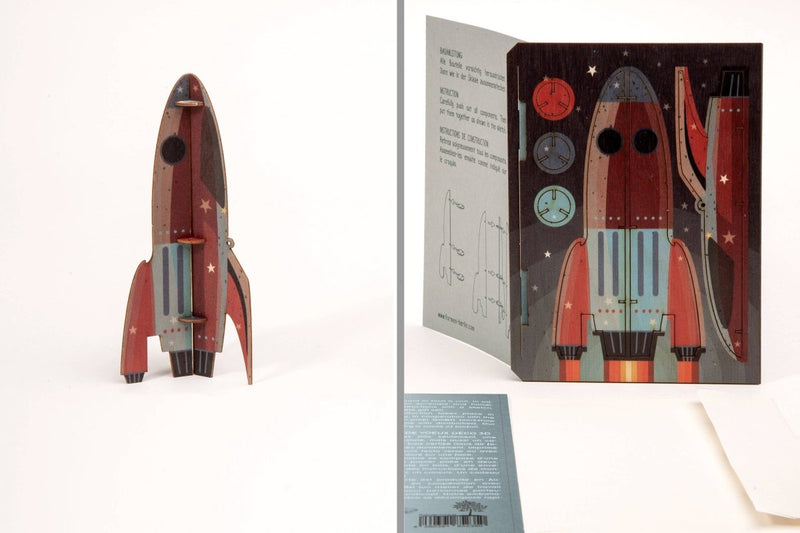 3D Greeting Card: Rocket - Tales for Tadpoles