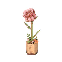 3D Wooden Flower Puzzle: Pink Rose - Tales for Tadpoles