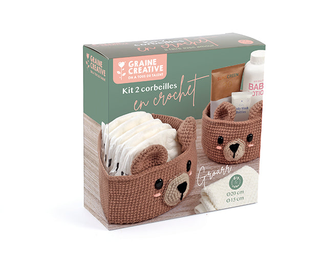 Crochet Kit: Bear Basket