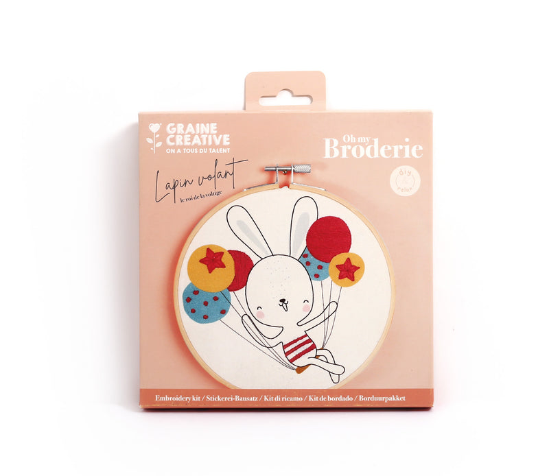 Embroidery Kit: Flying Rabbit