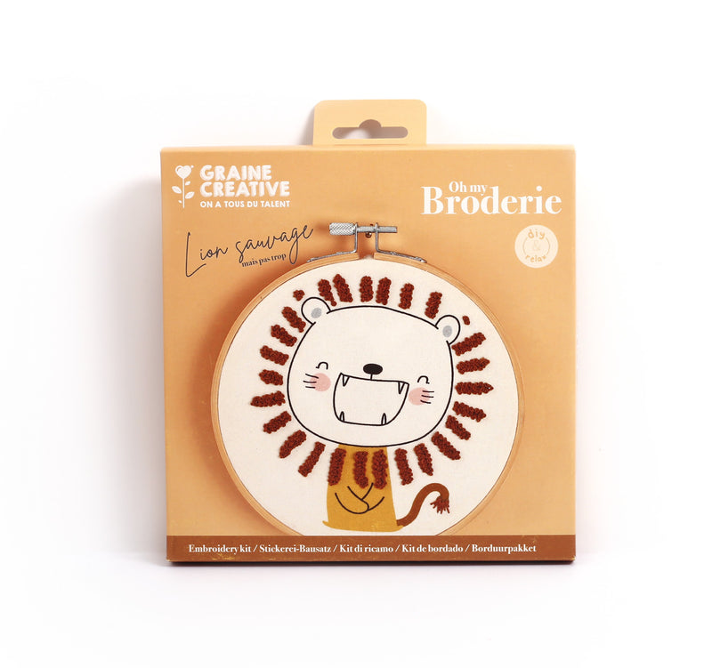 Embroidery Kit: Savage Lion