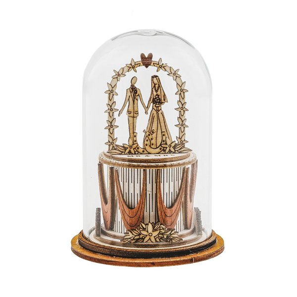 Glass Decoration: Mr & Mrs (Dome)