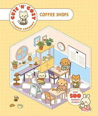 Cute 'n' Cozy Sticker Therapy: Coffee Shops: Over 500 reusable stickers!