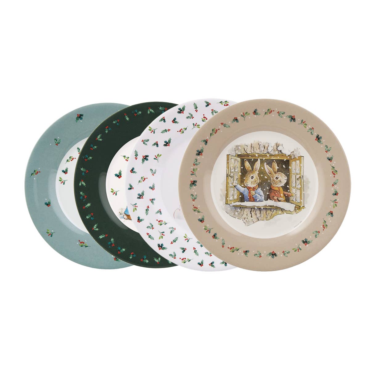 Christmas Dessert Plates: Peter Rabbit, Set Of 4