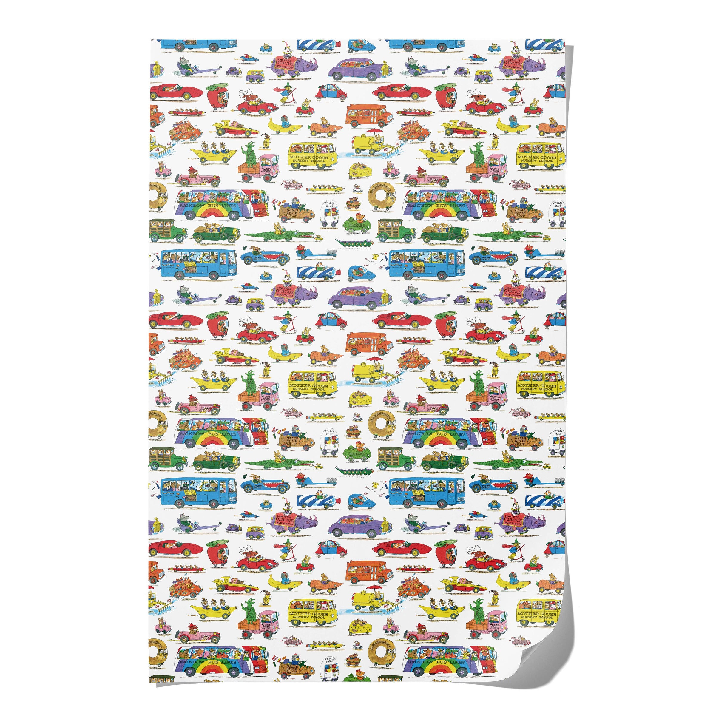 Wrapping Paper: Richard Scarry Busytown Cars