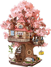 DIY Miniature House Kit: Sakura Tree House