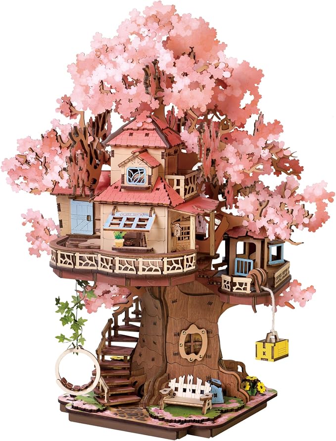 DIY Miniature House Kit: Sakura Tree House