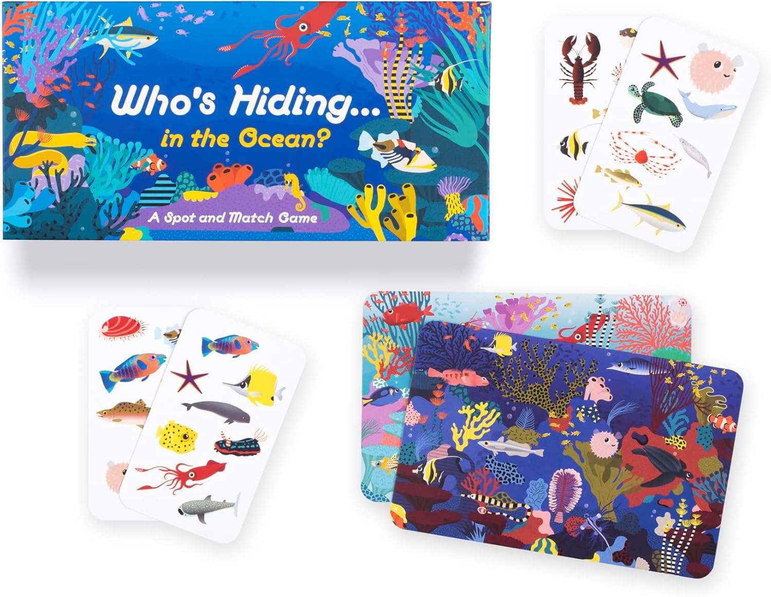 Laurence King: A Spot and Match Game - Who's Hiding in the Ocean? illustrated by Caroline Selmes