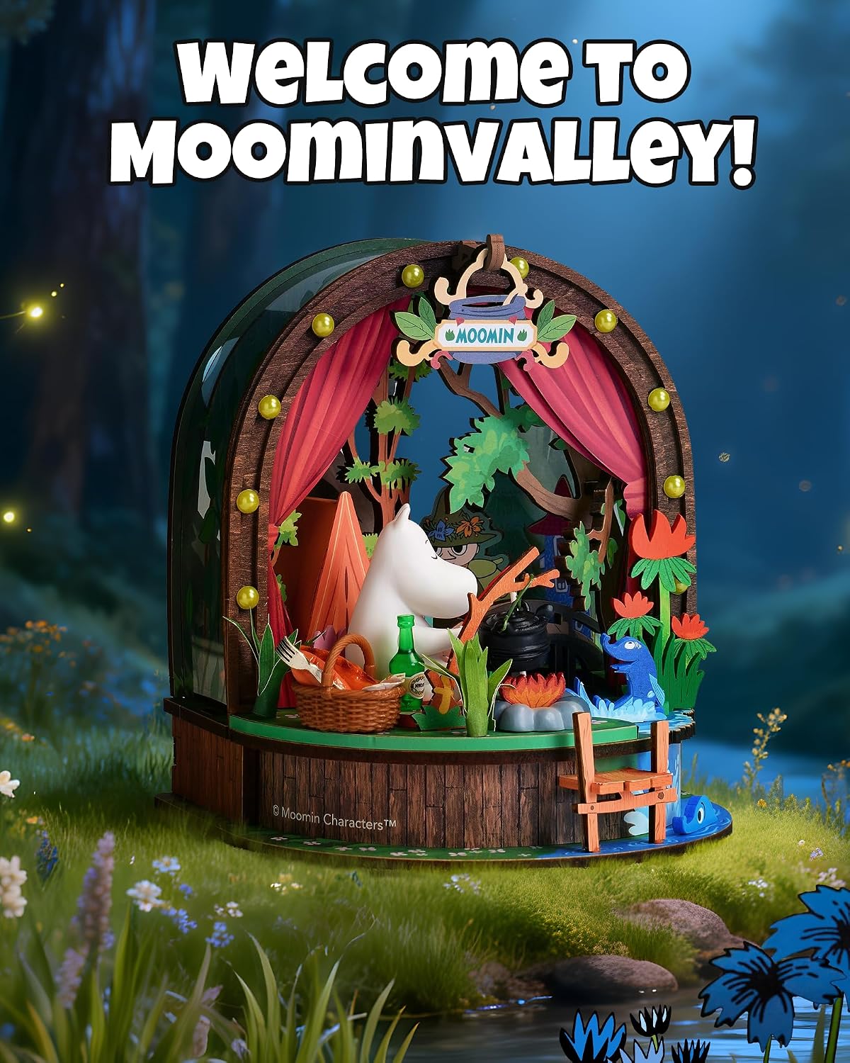DIY Miniature Moomin Kit: Moomintroll's Forest Camp