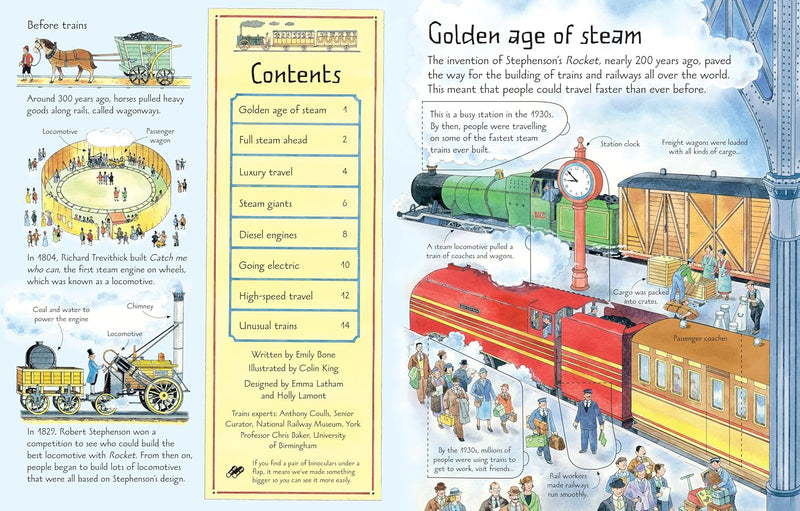 Emily Bene: See Inside - Trains, illustrated by Colin King