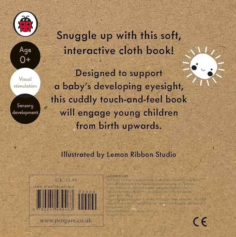 Baby Touch: My First Book - A Black and White Cloth Book, illustrated by Lemon Ribbon Studio